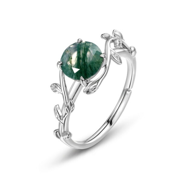 Venushe Aquamarine Agate Sterling Silver Ring