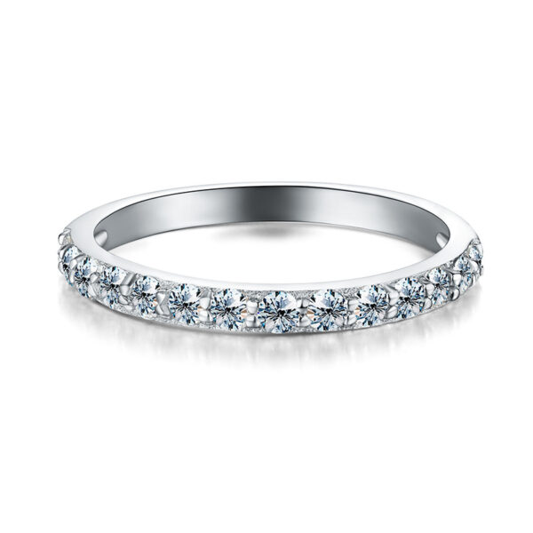 Venushe Moissanite  Sterling Silver Band