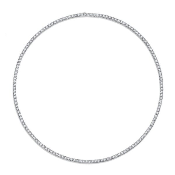 Venushe Moissanite Sterling Silver Cuba Clavicle Chain Necklace