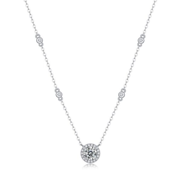 Venushe Moissanite Sterling Silver Necklace