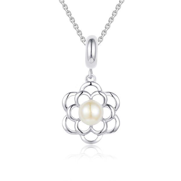 Venushe Camellia Pearl Sterling Silver Necklace